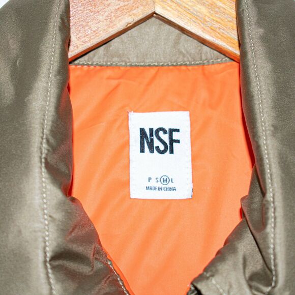 NSF Aida Puffer Vest Jacket Army Green Size Medium - Picture 3 of 11